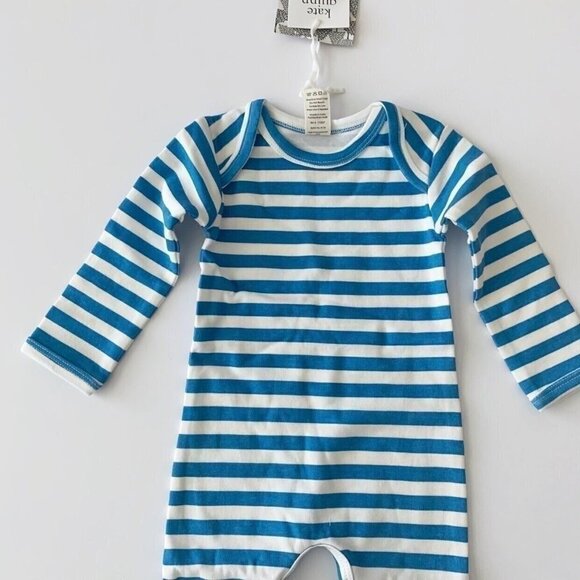 NWT Kate Quinn Organics Mediterranean Stripe Baby Footie 6-9 months - Picture 2 of 6